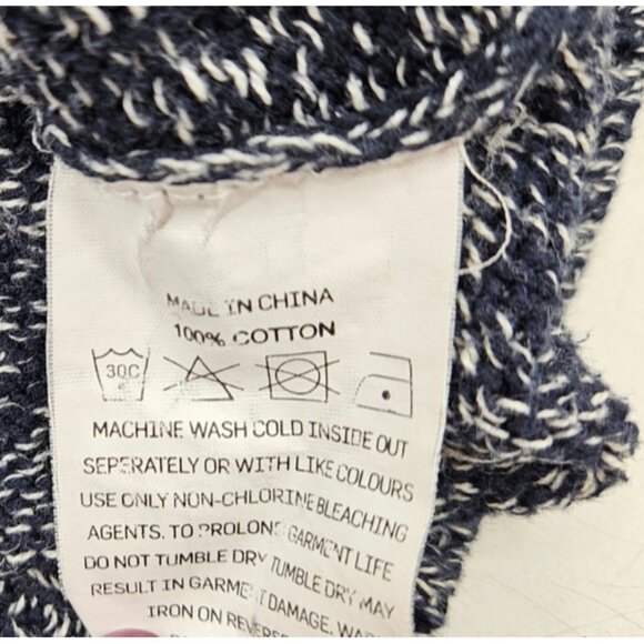 Barney Cools Shawl Collar Sweater Mens XL Blue Knit Cotton Cardigan - Picture 4 of 4